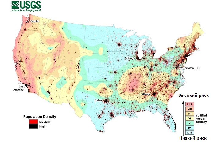 Map Population And Ground Shaking
